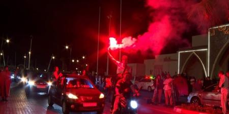 العيون تحتفي بانتصار المنتخب المغربي - بوابة المدينة برس