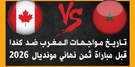 تاريخ مواجهات المغرب ضد كندا قبل مباراة ثمن نهائي مونديال 2026 (إنفوجراف) - المدينة برس