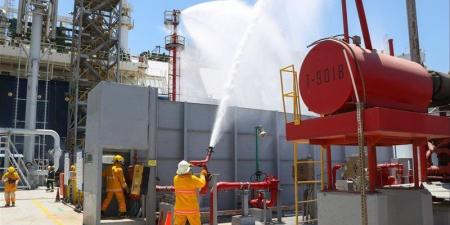 طوارئ بميناء دمياط، محاكاة لإنقاذ سفينة الغاز "ENERGOS WINTER" من تسرب مفاجئ - المدينة برس