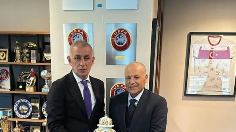 رئيس الاتحاد التركي لكرة القدم يستقبل هاني أبو ريدة لبحث تعزيز التعاون