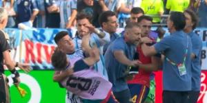 شجار عنيف بين لاعبي الأرجنتين وإسبانيا بعد نهائي كأس العالم (فيديو) - المدينة برس