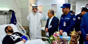 اليوسف يطمئن على مصابي منتسبي قوة الإطفاء - بوابة المدينة برس