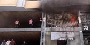اندلاع حريق في محل تجاري بالشيخ زايد - المدينة برس