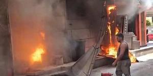 السيطرة على حريق التهم محتويات مطعم في ميدان المطبعة بدار السلام والسبب أسطوانة بوتاجاز - المدينة برس