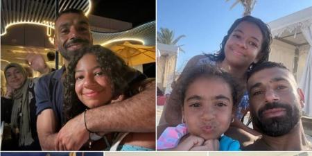 صور صلاح وابنتيه مكة وكيان في الساحل الشمالي تجذب النشطاء، والمصريون يمازحونه: "ابدأ بالجهاز" - المدينة برس
