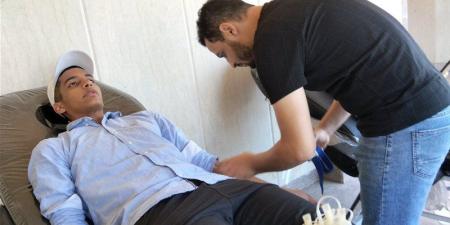 طلاب التربية العسكرية بجامعة المنصورة يدعمون بنك الدم بالمستشفى الجامعي - المدينة برس