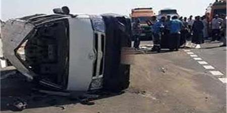 إصابة 5 أشخاص في انقلاب ميكروباص على الطريق الصحراوي بالعياط - المدينة برس