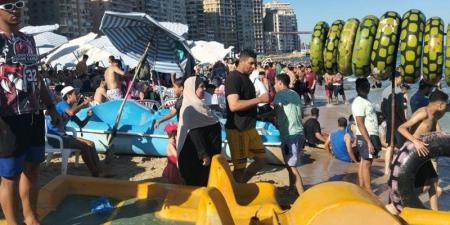 إشغالات شواطئ الإسكندرية تصل إلى 80% صباح اليوم الجمعة - المدينة برس