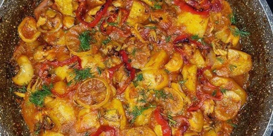 طريقة عمل طاجن السيبيا بالخضار فى الفرن - المدينة برس
