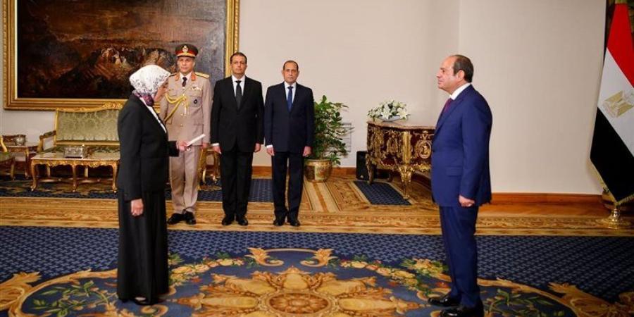 9 صور ترصد أداء رؤساء الهيئات القضائية الجدد اليمين أمام السيسي وتكريم السابقين - المدينة برس