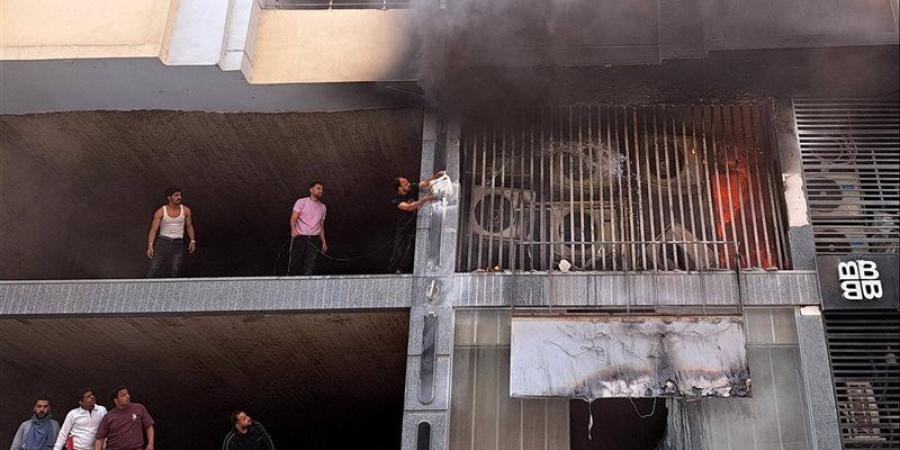 اندلاع حريق في محل تجاري بالشيخ زايد - المدينة برس