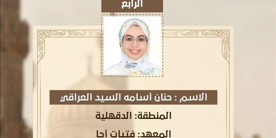 والد حنان أسامة الرابعة أدبي أوائل الجمهورية في الثانوية الأزهرية أبنة الدقهلية: تعبها لم يضع هباء - المدينة برس