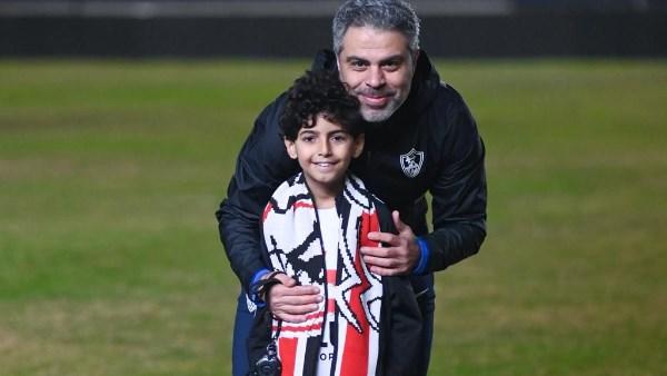 الزمالك يستقبل الطفل الفلسطيني سمير محمد بمران الفريق