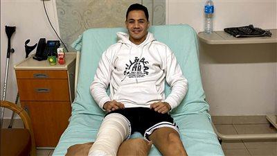 محمد حمدان ظهير أيمن الأوليمبي يخضع لبرنامج علاجي مكثف بعد نجاح عملية الرباط الصليبي