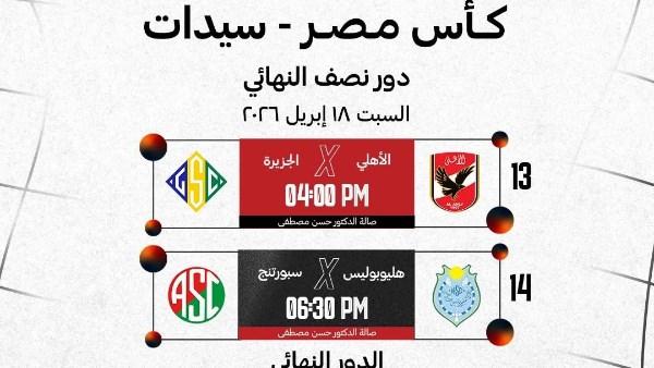 اتحاد السلة يعلن مواعيد مواجهات نصف نهائي ونهائي كأس مصر للسيدات