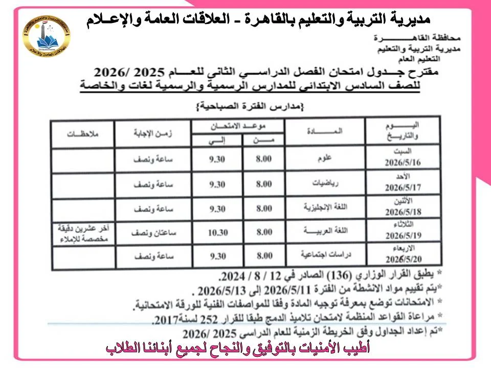 امتحانات الفصل الدراسي الثاني بالقاهرة (12)