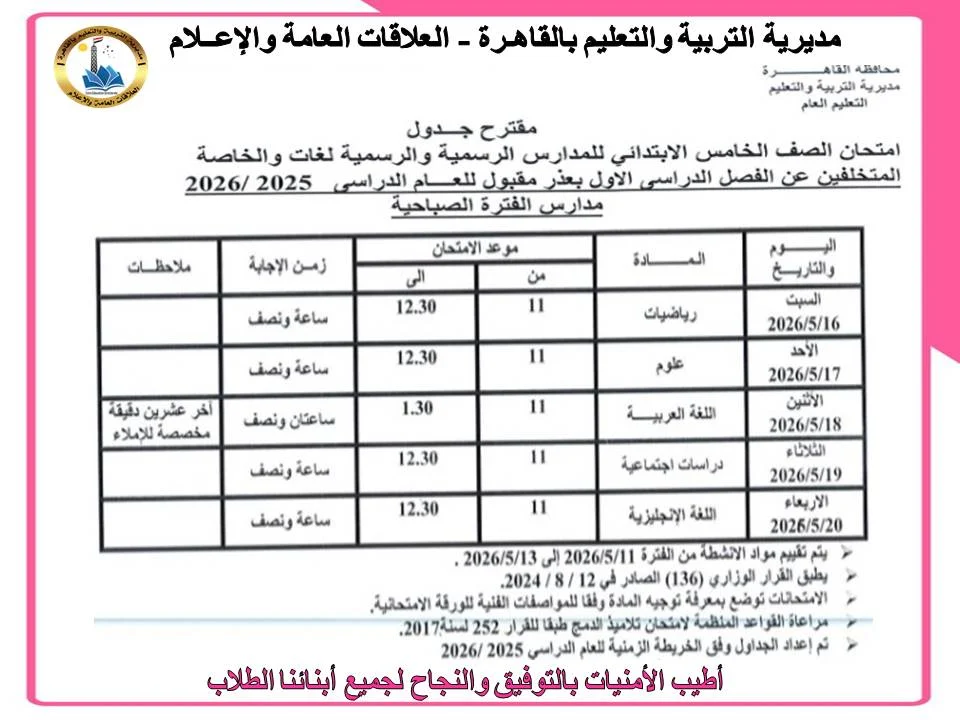 امتحانات الفصل الدراسي الثاني بالقاهرة (13)