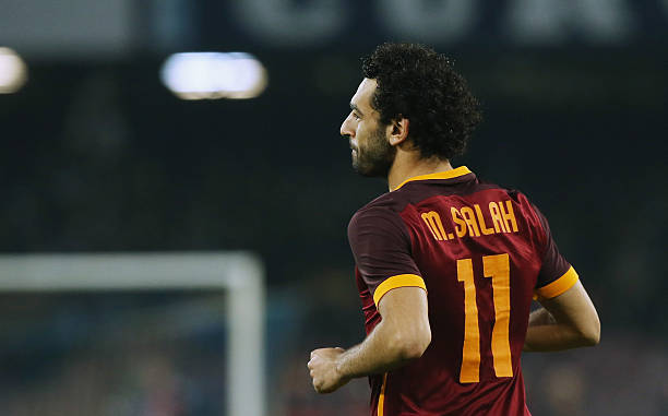 Mohamed Sala of Roma during the Serie A match betweeen SSC Napoli and AS Roma at Stadio San Paolo on December 13, 2015 in Naples, Italy.