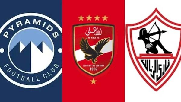 المباريات المتبقية لـ الأهلي وبيراميدز والزمالك وفرص الفوز باللقب
