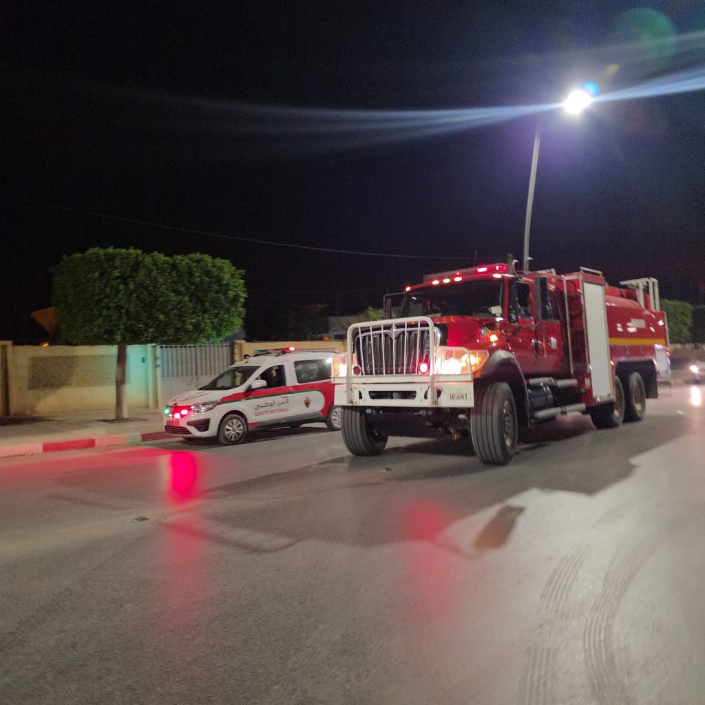 تدخل الوقاية المدنية لإخماد حريق بثكنة القوات المساعدة بجرسيف
